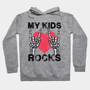 My Kids Rocks Let's Rock Mother Vintage Retro Father Concert Hoodie